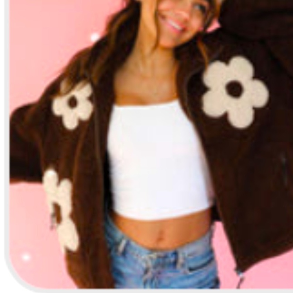 Brown Sherpa zip up
